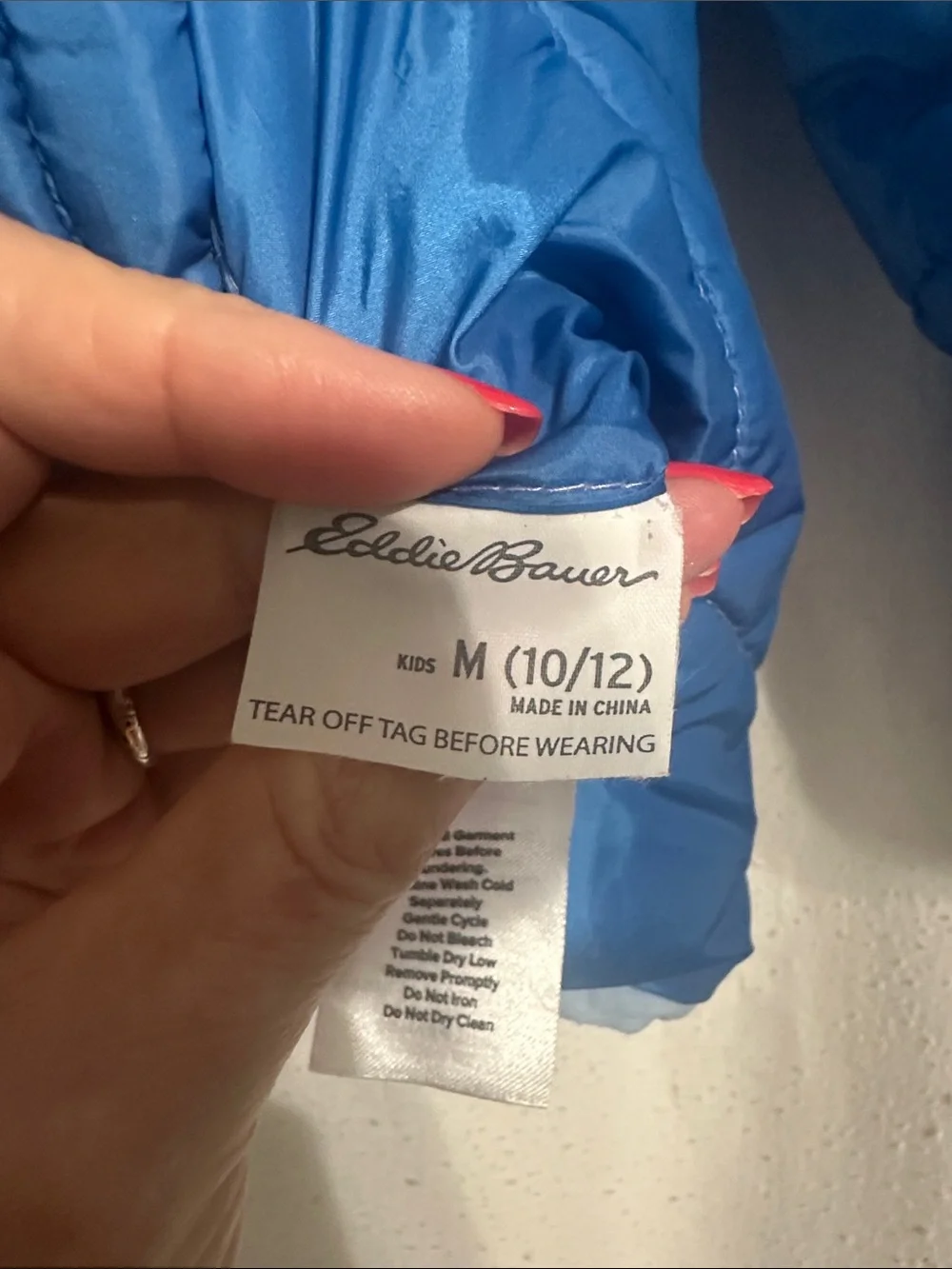 Eddie Bauer Ombre Lavender to Blue Kids Puffer Jacket 2-1 reversible, med10/12
